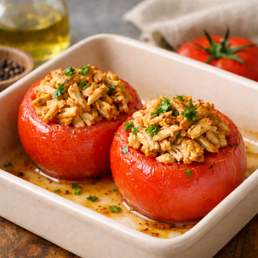 P2 Chicken Stuffed Baked Tomatoes