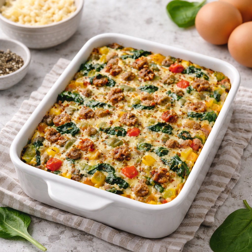 P3 Spinach & Pepper Jack Breakfast Casserole